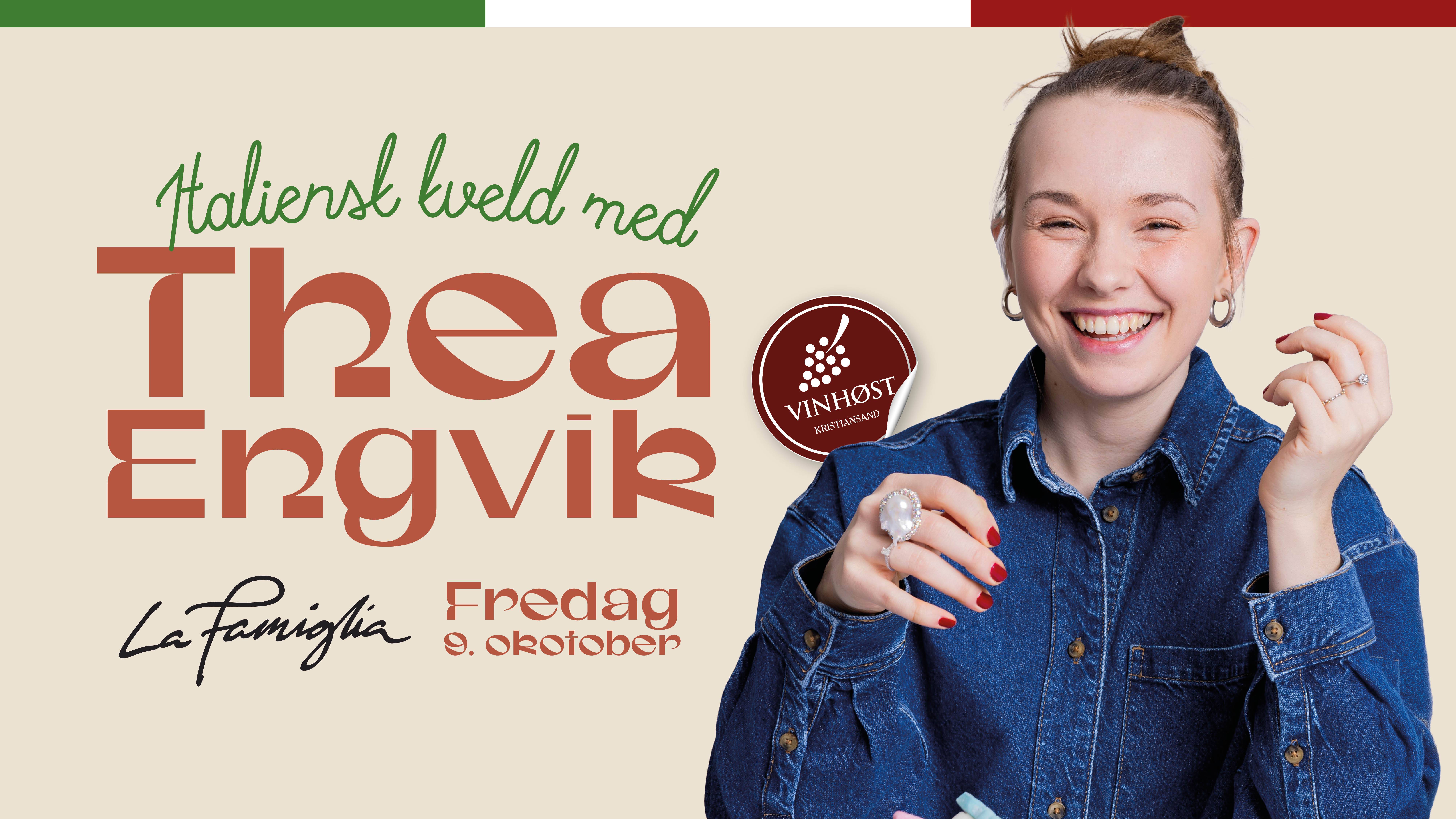 En italiensk kveld med Thea Engvik på La Famiglia
