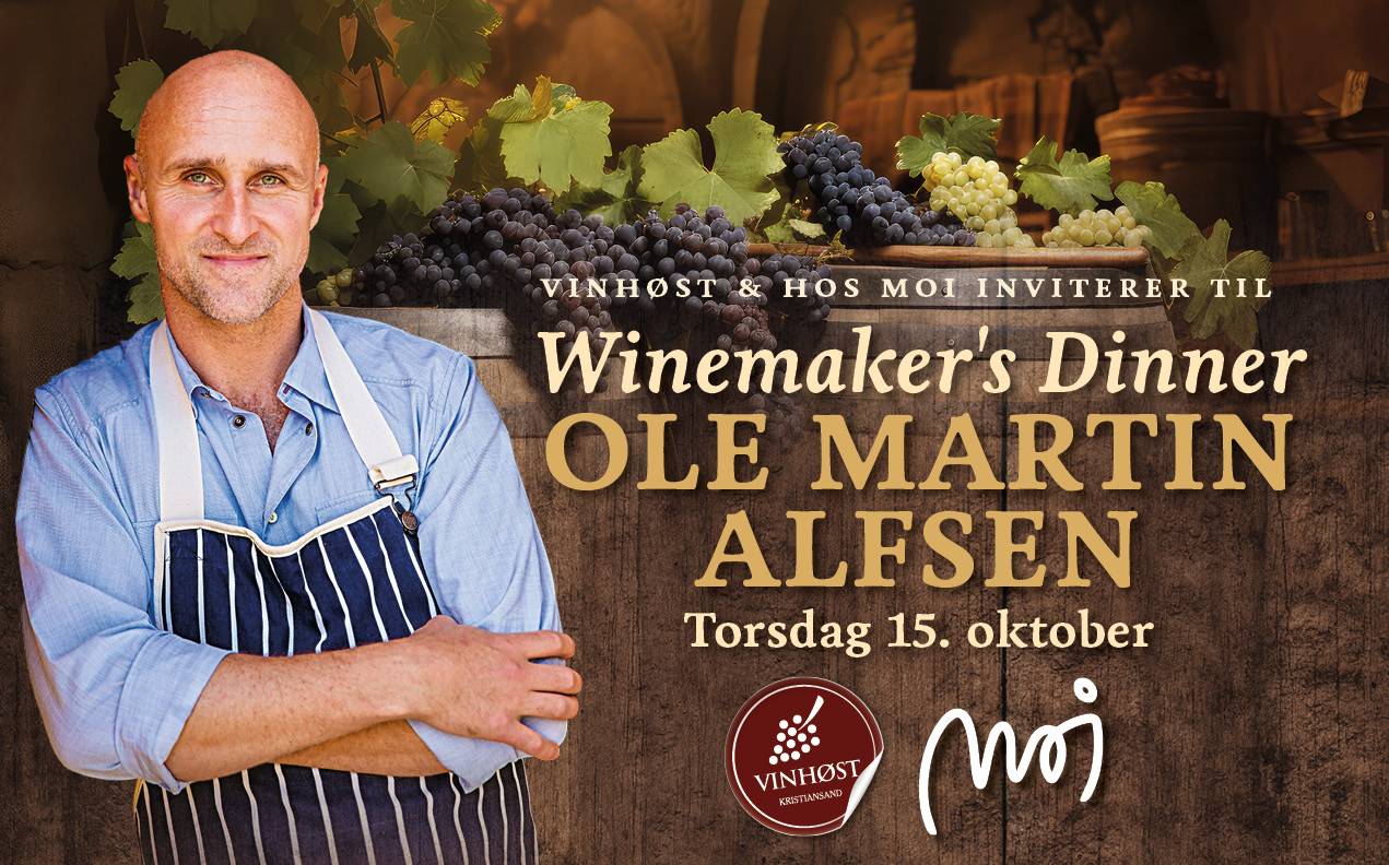 Winemakers Dinner med Ole Martin Alfsen på Hos Moi under Vinhøst