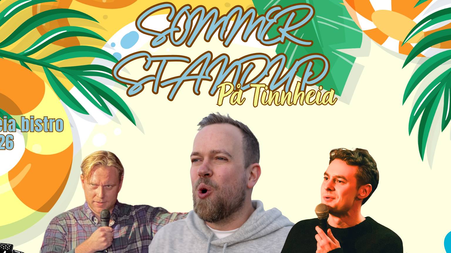 Sommer-Standup med Kjetil Moen, Sigurd Bacic og Gard Niklas Rød