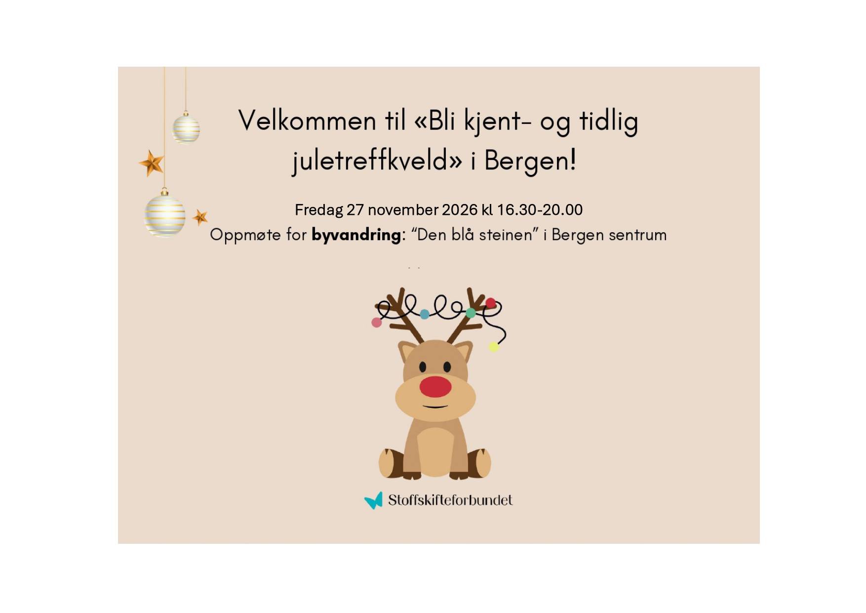 Juletreff 2026 og Stressmestring og Mindfulness m/ Ragnhild Skari Iuell