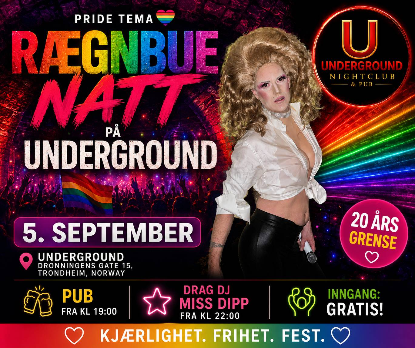 🌈✨ RÆGNBUE NATT PÅ UNDERGROUND ✨🌈