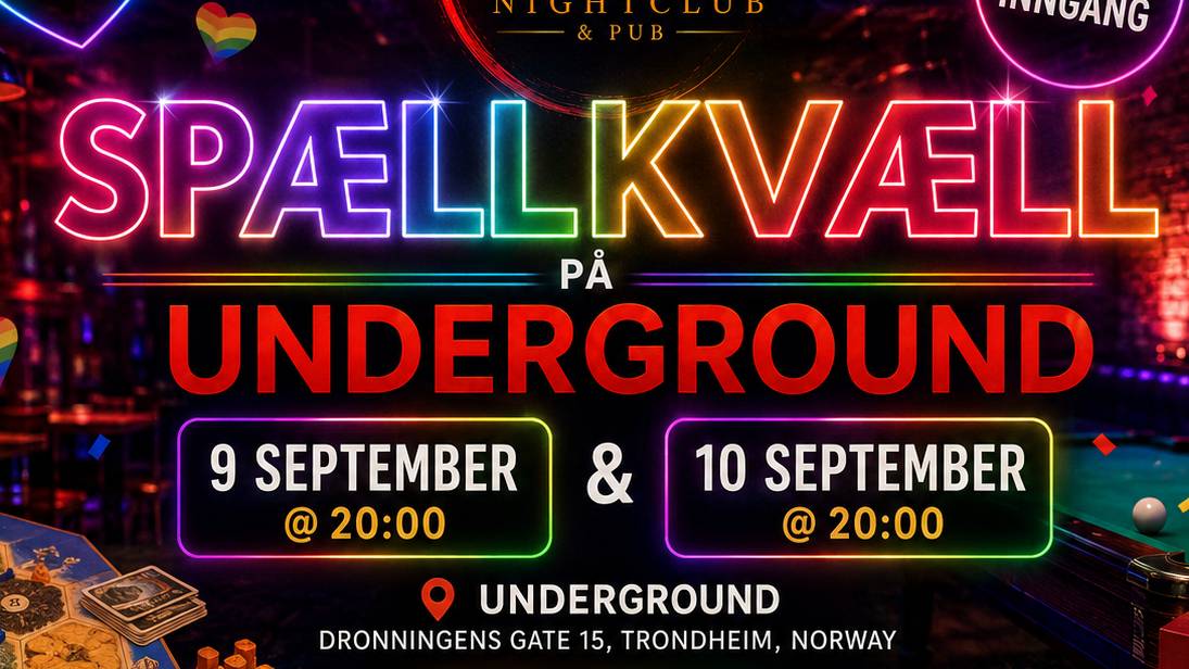 🎲🌈 SPÆLLKVÆLL PÅ UNDERGROUND – PRIDE EDITION! 🌈🎱