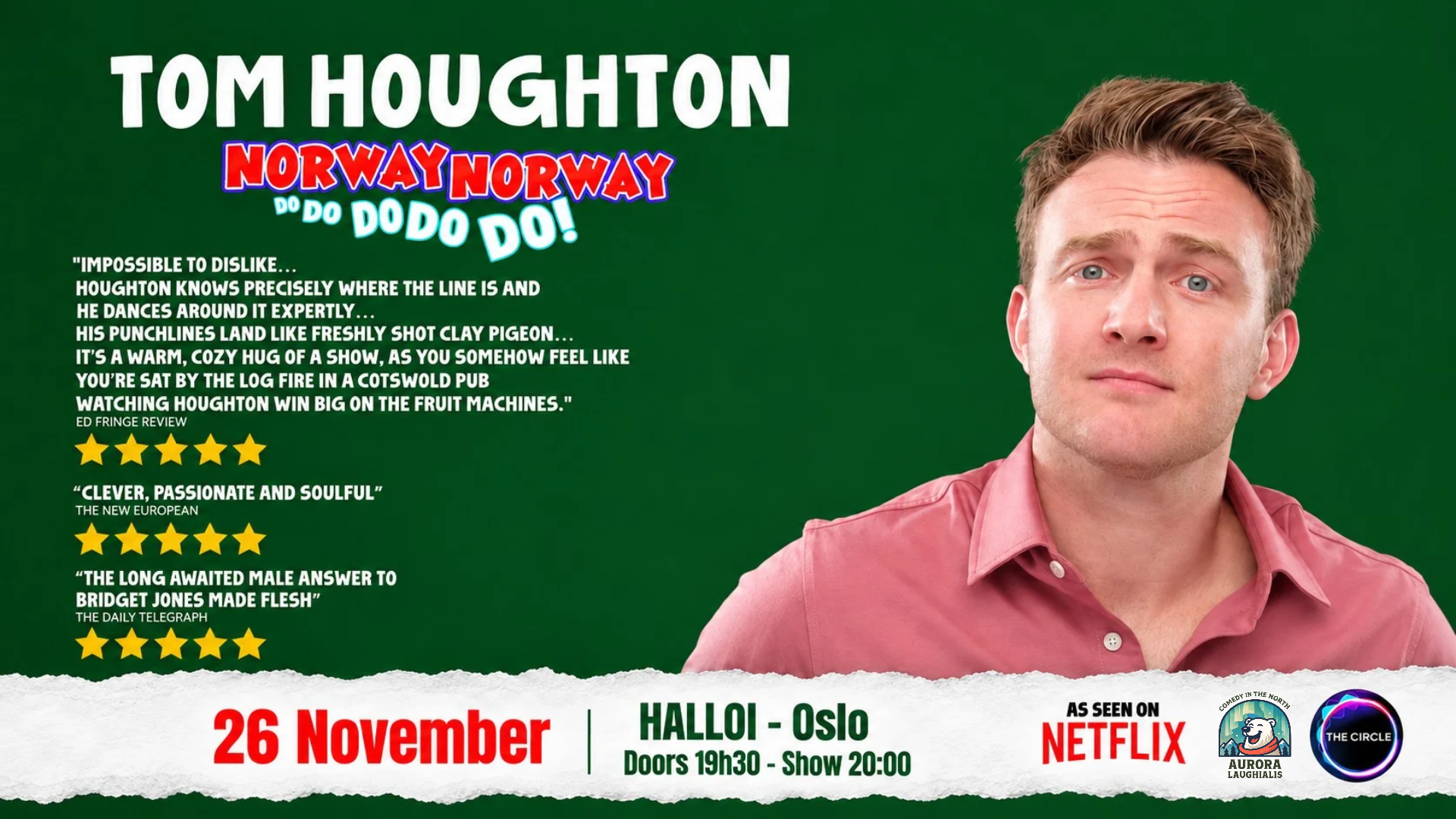 Tom Houghton – Norway Norway - English Stand-Up Comedy in Oslo