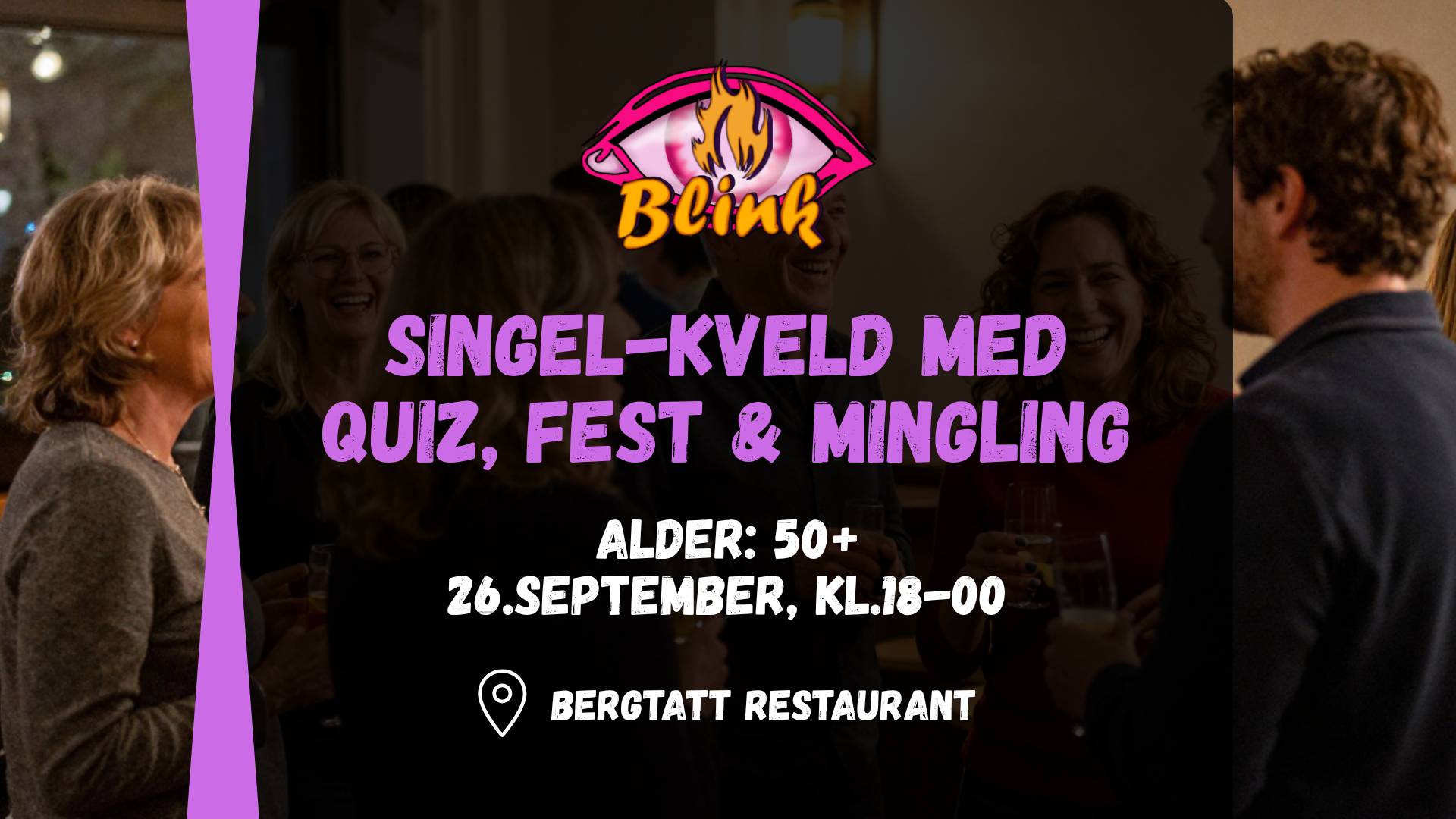 Fest og quiz for single (50+ år)