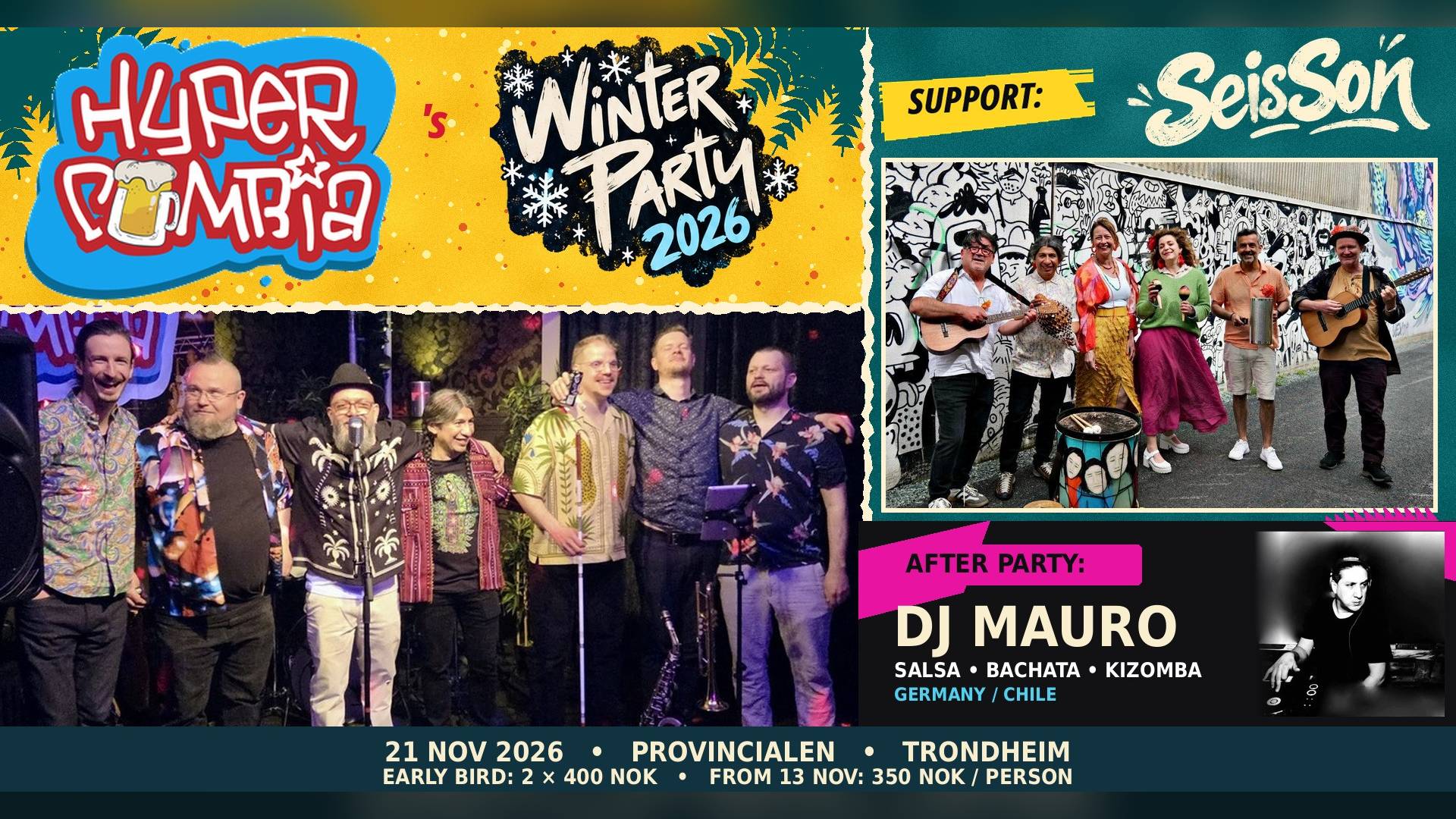 HyperCumbia's Winter Party w/ SeisSon + DJ Mauro Salsa party