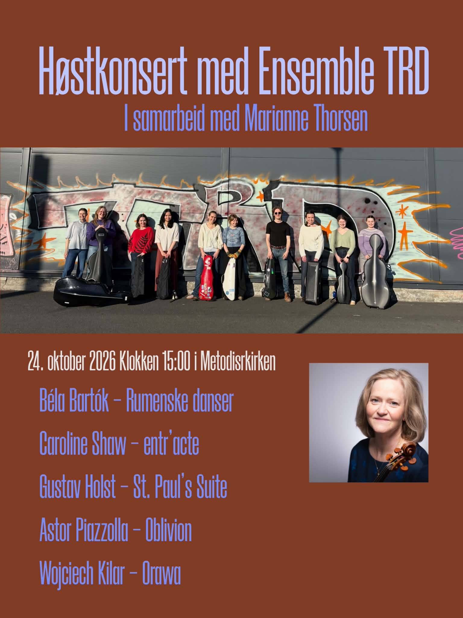 Høstkonsert med Ensemble TRD i samarbeid med Marianne Thorsen