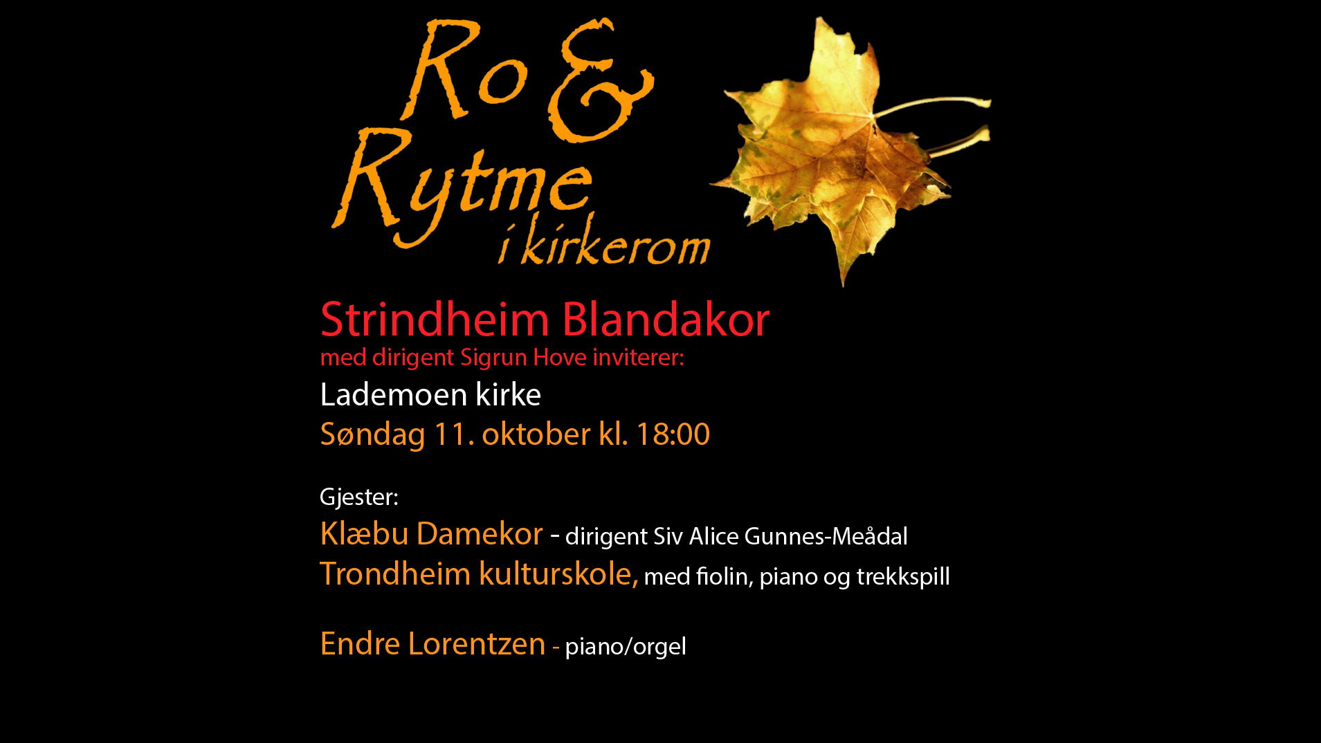 Ro og Rytme i kirkerom