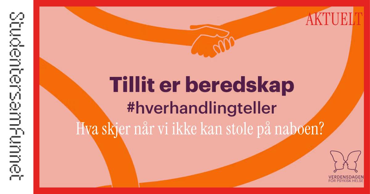 Verdensdagen for psykisk helse 2026 – Tillit og beredskap