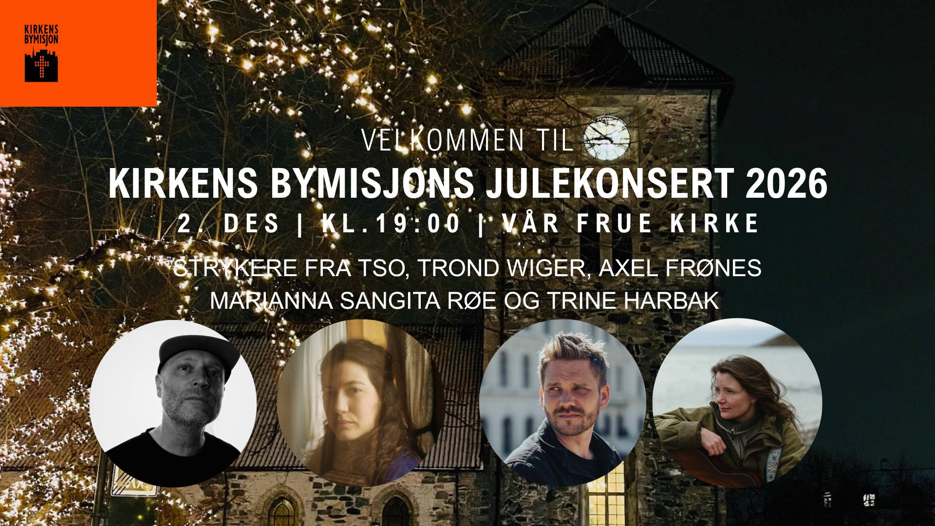 Kirkens Bymisjons julekonsert i Vår Frue kirke