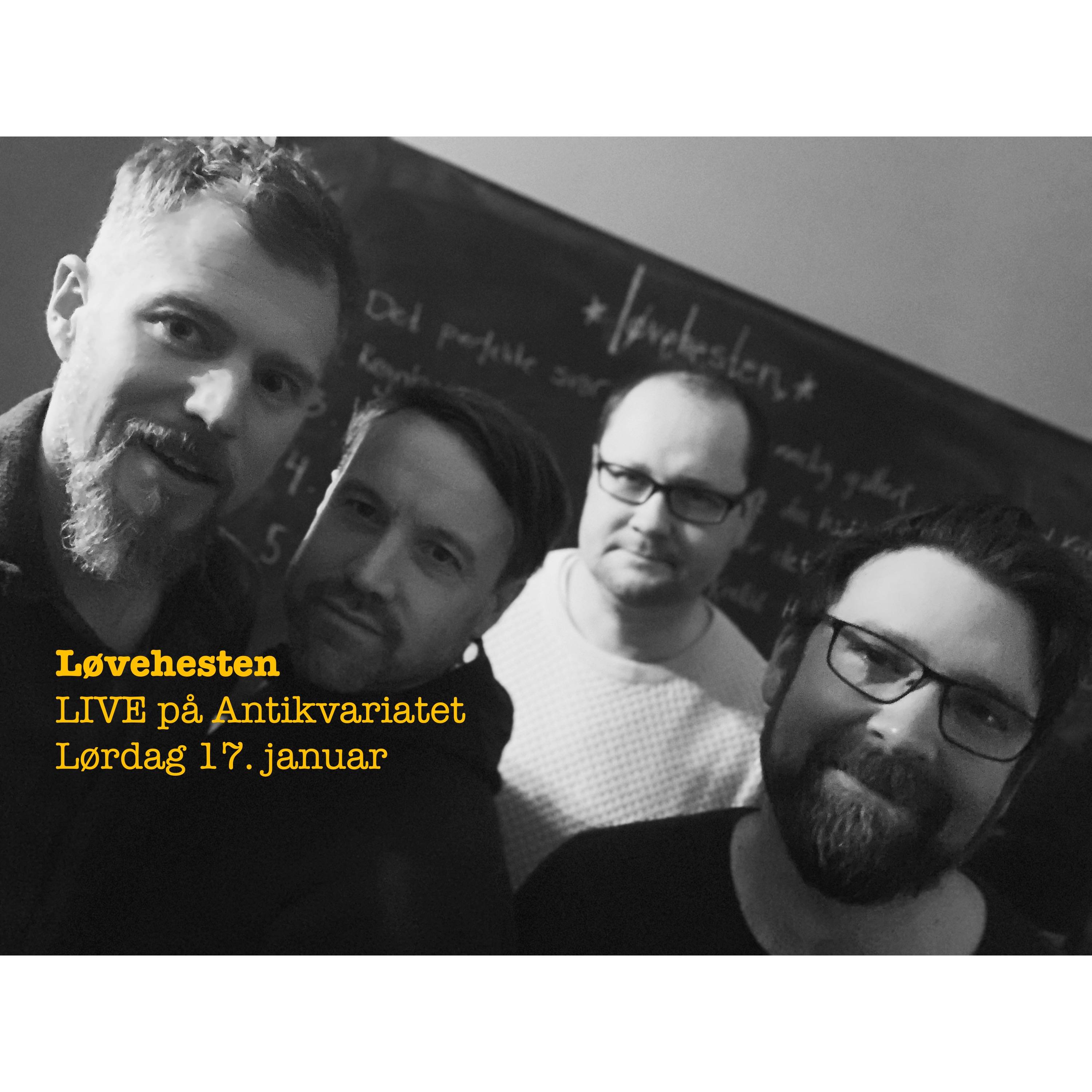 Bilde for arrangement 🦁 Løvehesten 🎠 - LIVE på Antikvariatet! 